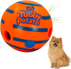 Tubby Potato™ Tater Tumbler Sound Ball – Interactive Dog Toy for All Breeds & Sizes | Durable, Makes Fun Sounds When Rolled or Shaken, Ball for Small, Medium & Large Dogs - 5.5 Inches, Orange