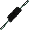 HOWGO Dog Rope Toy - Double Handle Dog Bungee Chaser Toy 100% Sheepskin,Sheep Smell Tug Toy for All Breeds(Mountain Green, Large)