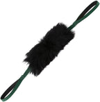 HOWGO Dog Rope Toy - Double Handle Dog Bungee Chaser Toy 100% Sheepskin,Sheep Smell Tug Toy for All Breeds(Mountain Green, Large)