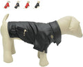 Lovelonglong Cool Dog Leather Jacket, Warm Coats Dogs Windproof Cold Weather Coats for Large Medium Small Dogs,Miniature PoodleSchnauzers Clothing Black XL