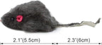 20 PCS Furry Squeak Mouse Rattle Sound Plush Mice Fur Interactive Catch Play Catcher Pet Kitten Cat Toys (Random Color)