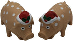 2 Pack Christmas Pig Dog Toys for Interactive Dogs Latex Squeaky Santa Toy Pet Gift for Medium Large Dogs