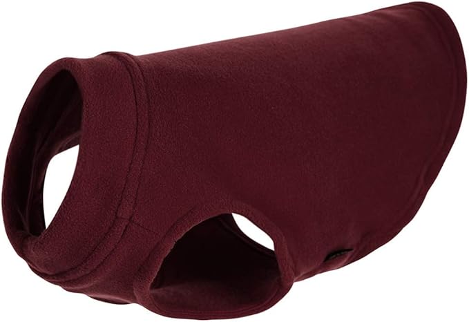 Gooby Stretch Fleece Vest Dog Sweater - Burgundy, X-Small - Warm Pullover Super Stretchy Fleece Dog Jacket for Small to Large Dogs