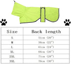 Dog Raincoat with Reflective Bar, Rain/Water Resistant, Adjustable Vest - Dog Raincoats for Greyhounds, Lurchers and Whippets - Light Green - XL