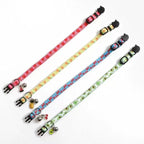 4 Pack Breakaway Cat Collar with Bell,Safety Adjustable Cat Collars Set with Fruit Pattern,Ideal for Girl Cats Boy Cats