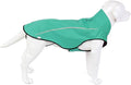 Mile High Life Dog Raincoat, Adjustable Waterproof Reflective Rain Jacket for Small Medium Large Dogs, Lightweight Breathable Pet Rain Coat with Leash Hole(Green,XXS Chest 16-19")