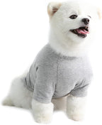Dog Shirt for Small Dogs Plain T-Shirts Soft Breathable Dog Cotton Shirt pet Clothes (Large, Gray)