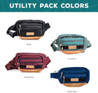 Wilderdog Utility Fanny Pack stores Treats, Balls, Keys in 3 Pockets with adjustable strap and Poop Bag dispenser (Evergreen)