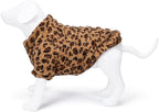 GreenJoy Leopard Print Dog Sweater – Stretchy Fleece Dog Turtleneck Sweatshirt for Puppies & Cats, Soft & Warm Pet Winter Clothes for Small, Medium & Large Dogs (Coffee Brown, Large)