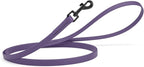 Dogline Biothane Waterproof Dog Leash Strong Coated Nylon Webbing with Black Hardware Odor-Proof Easy to Clean High Performance for Small or Large Dogs Made in USA 4 or 6 ft Lead, Violet Purple