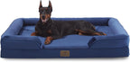 Bedfolks Orthopedic Dog Bed XXL, Waterproof Dog Sofa Bed for Giant Dogs, Egg Foam Pet Couch Bed with Removable Washable Cover and Nonslip Bottom, Navy Blue