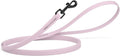 Dogline Biothane Waterproof Dog Leash Strong Coated Nylon Webbing with Black Hardware Odor-Proof Easy to Clean High Performance for Small or Large Dogs Made in USA 4 or 6 ft Lead, Pastel Purple