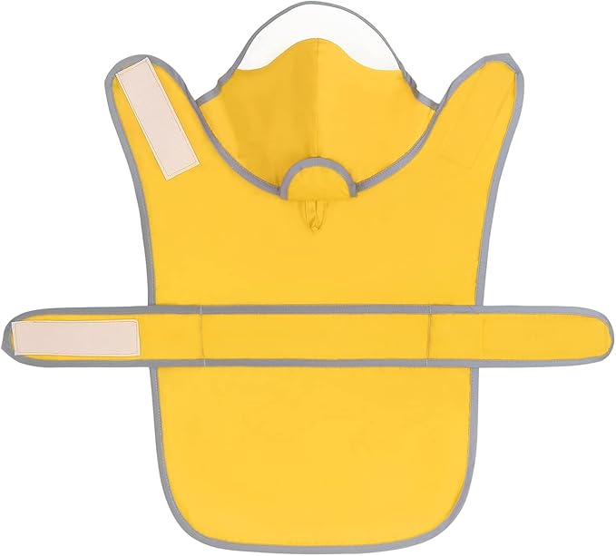 HDE Dog Raincoat with Clear Hood Rain Jacket Poncho for Small Medium Large Dogs Yellow - 3XL