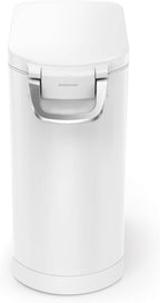 simplehuman 30 Liter, 32 lb / 14.5 kg Large Pet Food Storage Container for Dog Food, Cat Food, and Bird Feed, White