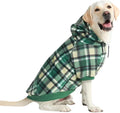 Spark Paws Dog Hoodie – Premium Dog Sweater for Small, Medium, and Large Dogs | Warm Outfits for French Bulldogs, Pitbull, Puppy, Winter Jacket Alternative - Green Plaid - 5XL