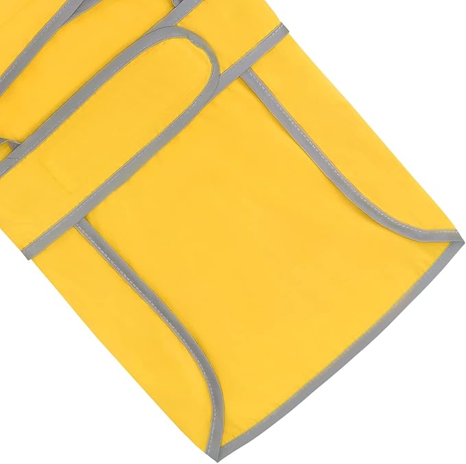 HDE Dog Raincoat with Clear Hood Rain Jacket Poncho for Small Medium Large Dogs Yellow - L