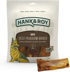 Hank & Roy All-Natural, Single-Ingredient Beef Marrow Bones for Dogs, Long Lasting, Engaging, High Collagen Bone Marrow Dog Bones, Individually Wrapped for Odor Control and Freshness