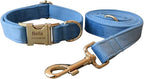 Dog Collar Custom Personalized Engraved Name and Phone Number for Puppy Small Medium Large Pets (L, Sky Blue)