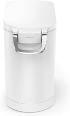 simplehuman 25 Liter, 27 lb / 12.2 kg Medium Pet Food Storage Container for Dog Food, Cat Food, and Bird Feed, White