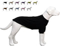 Lovelonglong Ribbed Dog T-Shirt Cotton Knitted Dog Sweaters for All Season Pet T-Shirts for Large Medium Small Dogs Black S