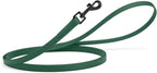 Dogline Biothane Waterproof Dog Leash Strong Coated Nylon Webbing with Black Hardware Odor-Proof Easy to Clean High Performance for Small or Large Dogs Made in USA 4 or 6 ft Lead, Hunter Green