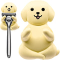 Dog Holder Shaver Organizer, Cute Dog Animal Bathroom Decor Razor Holder Wall Mount, Valentine's Day Birthday Gifts for Men Women Boyfriend Girlfriend, Emotiona Gifts for Wife Husband Dad Mom