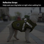 Dog Winter Coat,Warm Jacket Paded Fleece Dog Vest with Built in Harness, Windproof Reflective Cozy Adjustable Snow Pet Coat Clothes with Zipper for Small Medium Large Dogs