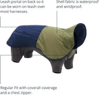 Ruffwear, Sun Shower Dog Raincoat Coverall, Waterproof & Windproof All-Weather Jacket with Full Coverage & Leg Straps, Lightweight & Reflective Dog Gear, Midnight Blue, Large