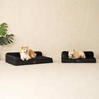 EHEYCIGA Memory Foam Dog Bed Medium Sized Dogs, Waterproof Dog Bed Orthopedic with Washable Removable Cover, Non-Slip Pet Bed Couch for Crate, 30x20x6 Inches, Black