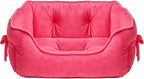 pawstrip Cute Princess Dog Bed Pink Puppy Bed for Small Dogs Breathable Cat Couch Bowknot Pet Cushion Comfortable Kitten Nest Girl Doggy Sofa, Waterproof Bottom (Fuchsia)