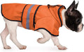 HDE Dog Raincoat Jacket Reflective Adjustable Hooded Pet Poncho Rain Coat with Leash Hole for Small to X-Large Dogs Safety Orange - S
