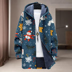 Oversized Full Zip Hoodie for Men Sherpa Fleece Lined Jacket with Hood Soft Warm Winter Coat with Pockets