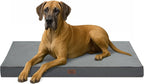 Outdoor Extra Large Dog Bed, Jumbo Waterproof Dog Bed for Large Dogs, Orthopedic Egg Crate Foam Pet Mat with Removable Oxford Cooling Cover, Grey