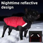 Reversible Waterproof Dog Coat - Adjustable Winter Jacket for Small to Large Breeds, Warm Cold Weather Apparel for Medium Dogs (Red & Black, X-Large (Pack of 1))