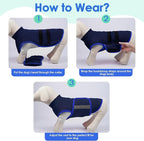 MIGOHI Dog Anxiety Relief Coat,Comfort Anxiety Vest for Dogs,Adjustable Anxiety Calming Wrap for Fireworks,Thunderstorms,Travel, Separation, Dog Anxiety Jacket for Small Dogs,L,NavyBlue