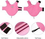 Fleece Dog Coat Winter Pet Jacket Reflective for Cold Weather for Large Medium Small Dogs(Pink,S)