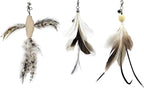 TTcat Cat Feather Toy Replacement Wand Refills, 10 Pcs Simulation Insects Bird Feathers