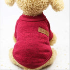 Idepet Pet Dog Classic Knitwear Sweater, Fleece Coat for Small,Medium,Large Dog,Warm Pet Dog Cat Clothes,Soft Puppy Customes (S, WineRed)