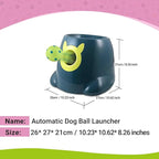 Auto Small Dog Ball Thrower for Small & Medium Dogs | Remote Control Launcher Toy with 6 Balls & Accessories – Indoor & Outdoor Use | Dual Power Options – Super Blue