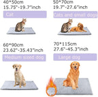 AIO Heated cat Bed Self Warming Cat Bed Self Heating Cat Dog Mat Advanced Grey Extra Warm Thermal Pet Pad for Indoor Outdoor Pets with Removable Cover Non-Slip Bottom Washable Non Electric