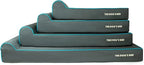 The Dog’s Bed Orthopedic Headrest Dog Bed Large Grey/Blue, Memory Foam, Pain Relief for Arthritis, Hip & Elbow Dysplasia, Post Surgery, Lameness, Waterproof Washable Cover