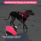 IDOMIK Dog Winter Coat, Reflective Waterproof Dog Jacket for Cold Weather, Warm Pet Coats for Small Medium Large Dogs, High Collar Doggy Fleece Snow Jacket, Winter Vest with Adjustable Buckle,M