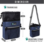 PetAmi Dog Treat Pouch, Pet Treat Pouch for Training, Dog Walking Bag Holder for Kibbles, Pet Food Toy, Dog Trainer Essentials Supplies, Poop Bag Dispenser, 3 Ways to Wear (Heather Navy)