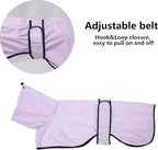 Dog Raincoat with Reflective Bar, Rain/Water Resistant, Adjustable Vest - Dog Raincoats for Greyhounds, Lurchers and Whippets - Purple - XL