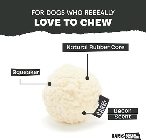 Barkbox Potato 2-in-1 Dog Toy - Tough Plush Squeaky Chew Toy for Large Dogs | Large