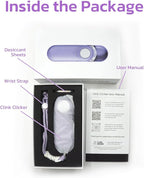 Dog Treat Pouch & Clicker Dog Trainer, Puppy Essentials Dual Use 2 in 1 Dog Clicker for Training - Durable, Light (2.36 oz), Easy to Clean & Handle, Innovative Design, Purple - Click Design