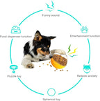 Enrichment Interactive Dog Treat Toy - Level 1 Mental Stimulation for Dogs, Dog Toys for Boredom Busy (Beginner-Orange 5.6" Squeaky Ball)
