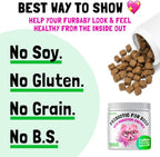 Probiotics for Dogs Natural Digestive Enzymes Prebiotics for Allergy Itch Relief Gut Flora Coprophagia Bowel Support Treatment Anti Diarrhea for Dogs Pet Health Immune System Support 120 Soft Chews