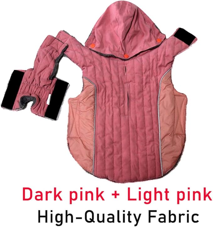 Fleece Dog Hoodie for Small Dogs Super Warm Puppy Jacket for Cold Winter Dog Coats,Pink S