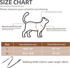 PUPTECK Tactical Cat Harness and Leash Set Escape Proof, Adjustable Reflective Kitten Jacket Easy Control, Pet Vest Harness for Cats Small Dogs Puppies Walking and Travel